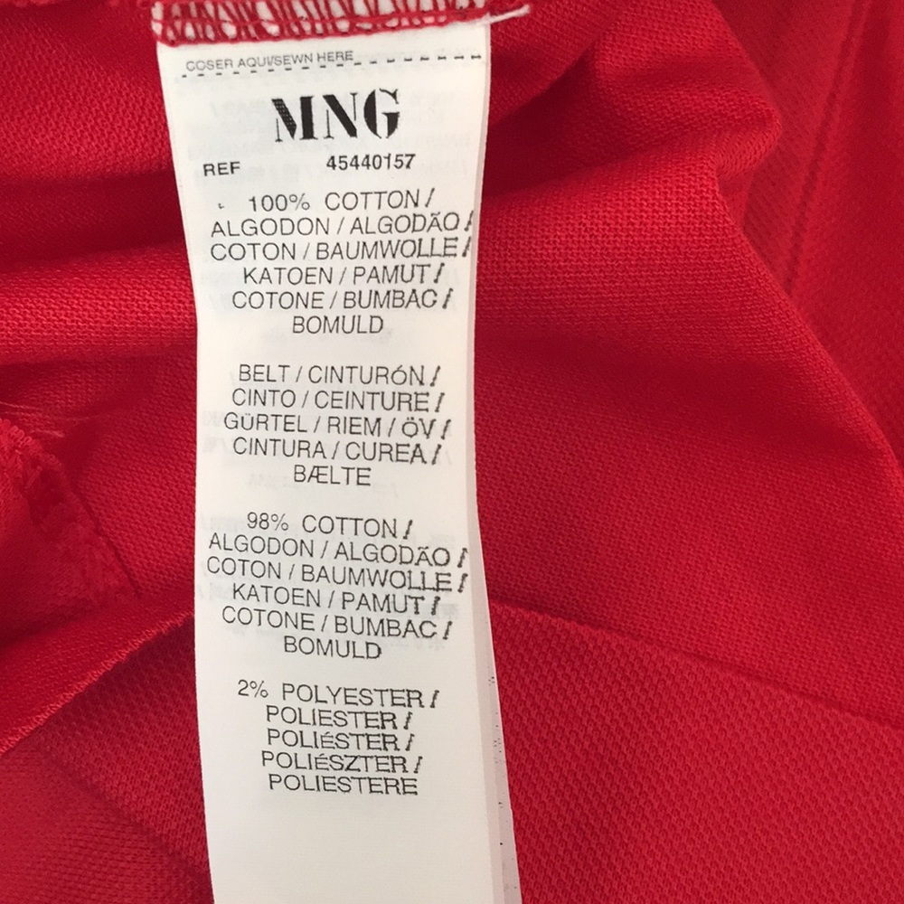 NWT MNG by Mango Red Polo Dress, Pockets ❤️ XXL - Picture 7 of 7